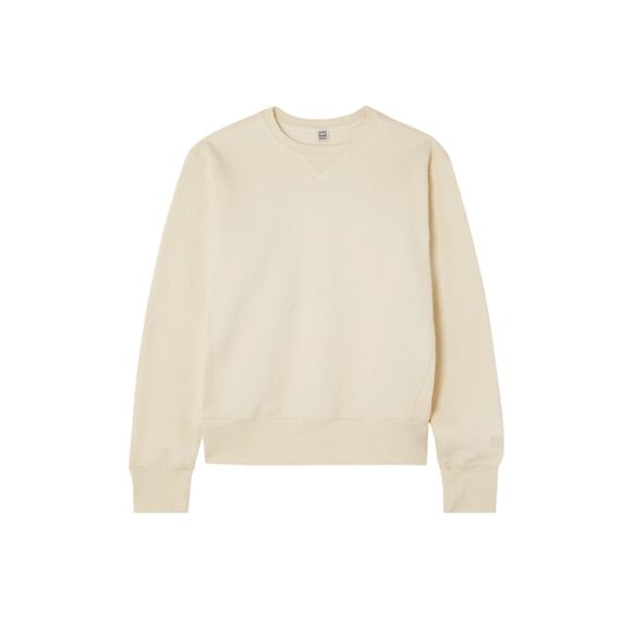 Toteme Tops - Toteme Organic Cream Cotton-Jersey Sweatshirt Size M